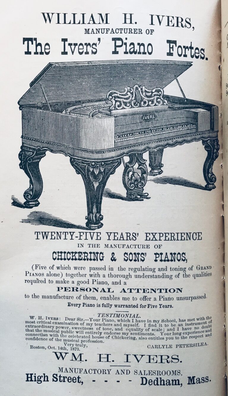 Advertisement for Ivers' Pianos
